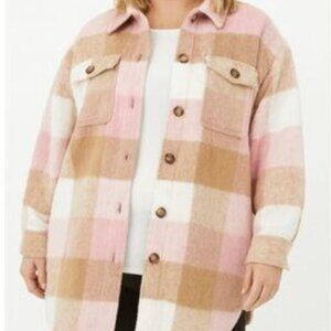 Old Navy Printed Flannel Long Utility Shacket for Women I Size: XL